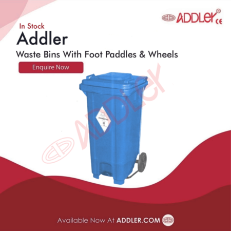 This image is about Waste Bins With Foot Paddles & Wheels