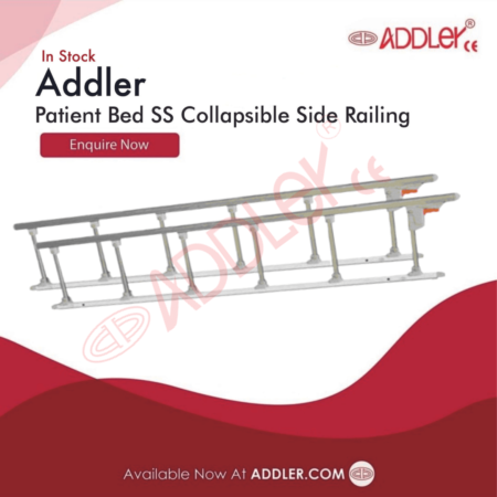 This image is about Patient Bed SS Collapsible Side Railing